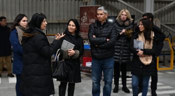 Comitiva empresarial visitó la UBB para conocer capacidades tecnológicas en construcción